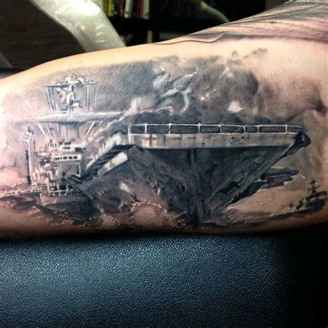 Aircraft Carrier Tattoo Design 6