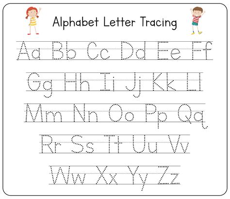 Alphabet Tracing Printables Examples