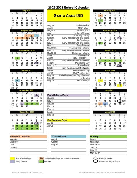 Anna ISD Calendar