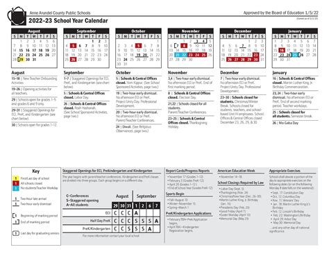 Anne Arundel County Schools Calendar