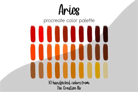 Aries Color Palette Coral-Golden Brown