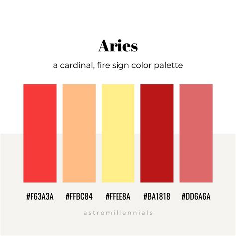 Aries Color Palette Red-Yellow