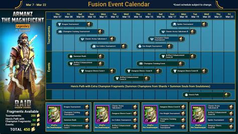 Armanz Fusion Calendar Overview