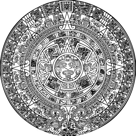 Aztec Calendar Drawing Guide