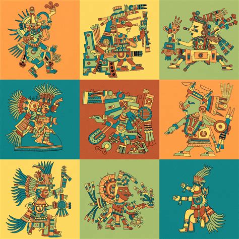 Aztec Calendar Symbols and Deities