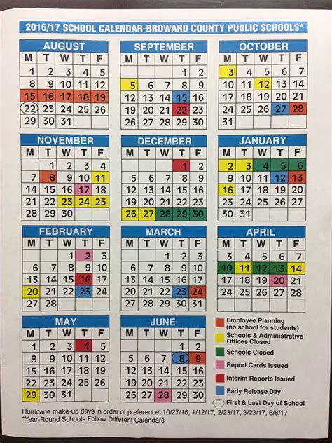 BPS Calendar First Day Of School