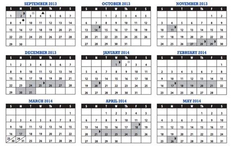 BPS Calendar Important Dates