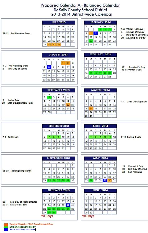 Balanced School Calendar 2