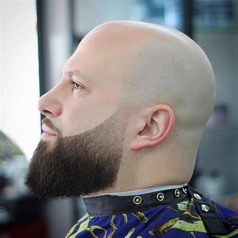 Bald Fade with Mustache style