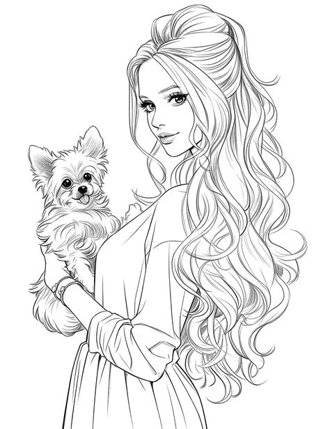 Barbie Animal Coloring Pages