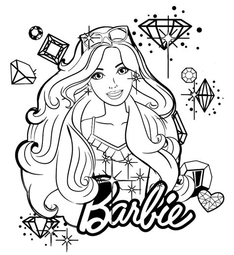 Barbie Coloring Page Variations