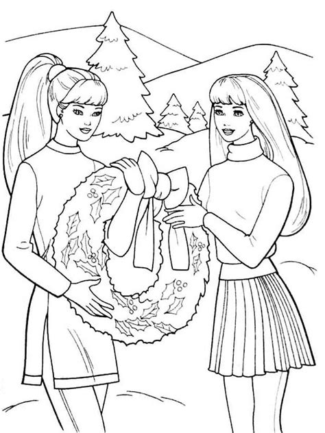 Barbie Seasonal Coloring Pages