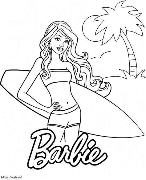 Barbie Travel Coloring Pages