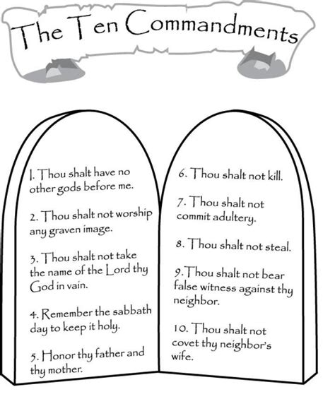 Benefits of 10 Commandments Printables