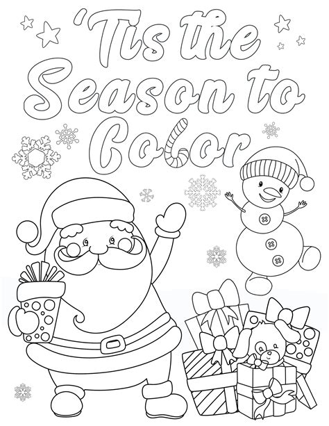 Benefits of Christmas Free Coloring Pages