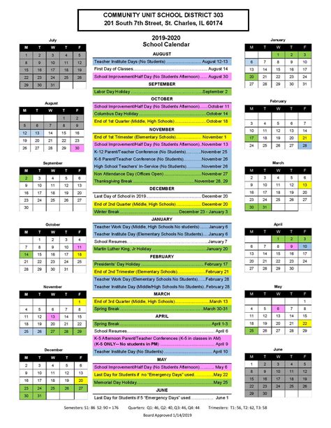 Benefits of D303 School District Calendar