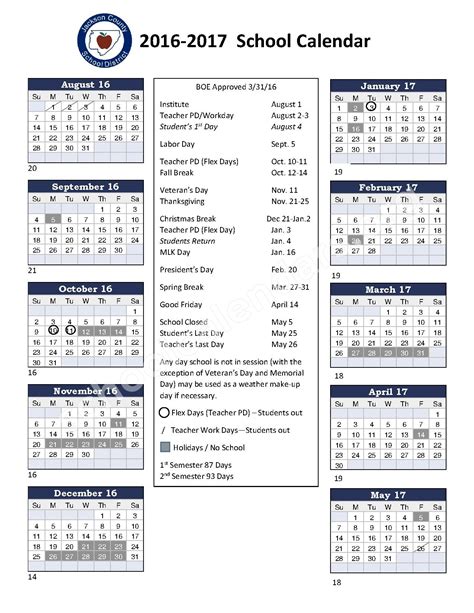 Benefits of Jackson County Schools Calendar