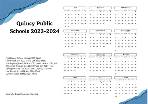 Benefits of Quincy Schools Calendar