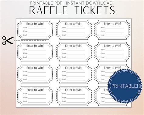 Benefits of Raffle Ticket Printable Templates