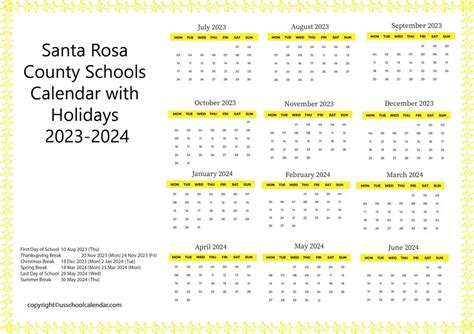 Benefits of the Santa Rosa Schools Calendar