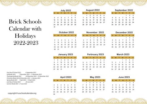 Benefits of Using Calendars in Brick Schools