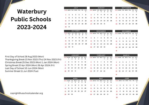 Benefits of Waterbury Schools Calendar for Parents