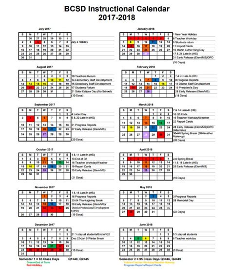 Berkeley USD School Calendar Overview