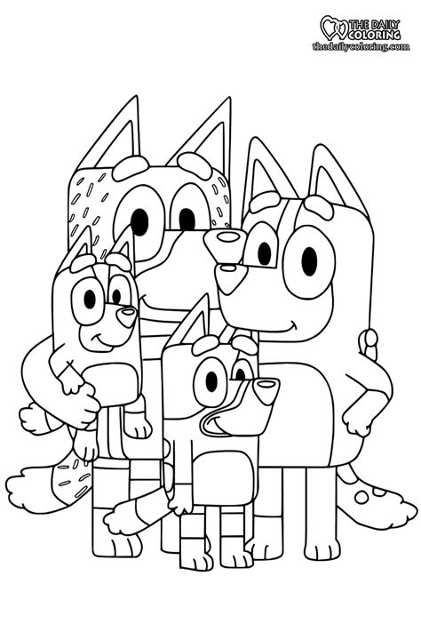 Bluey Coloring Pages Printable for Girls