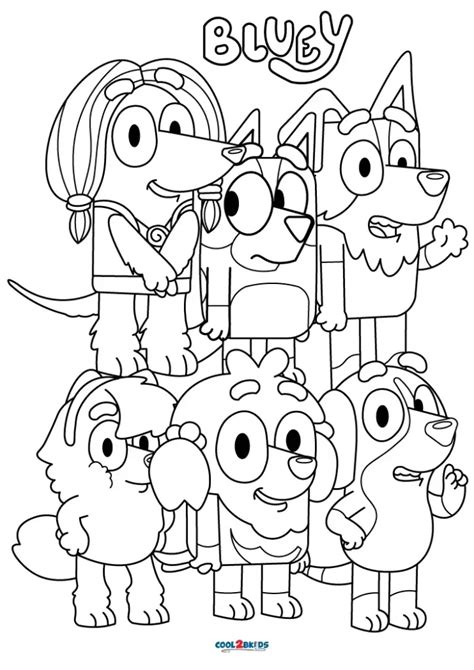 Bluey Coloring Pages Printable for Toddlers