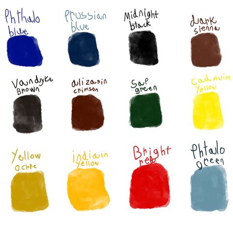 Bob Ross Color Palette