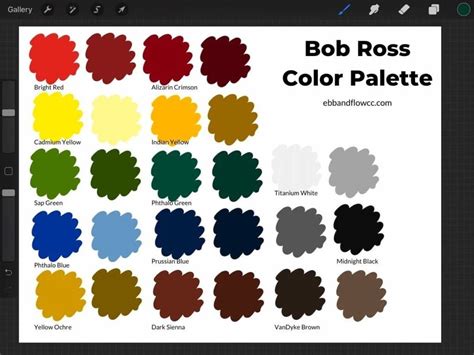 Bob Ross Palette Floral Example 6