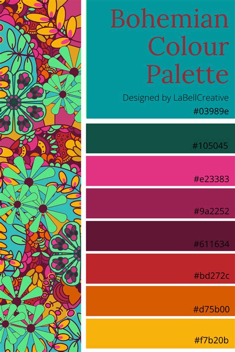 Bohemian Art Colour Palette