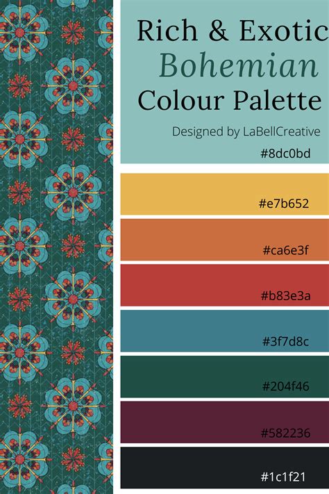 Bohemian Art Colour Palette