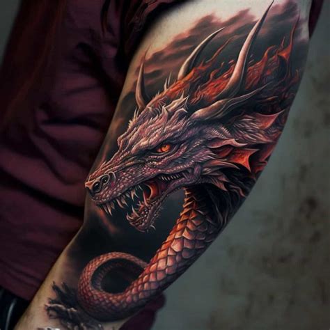 Bold Color Dragon Tattoo Designs