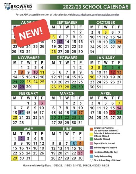 Broward District School Calendar Image 1