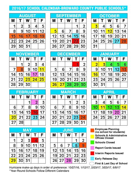 Broward District School Calendar Image 3