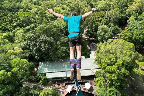 Bungee Jumper Taking the Leap of Faith