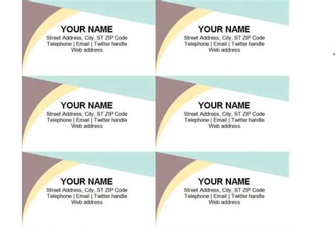 Business Card Template Word