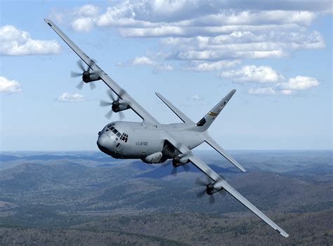 C-130 Hercules taking off from a runway