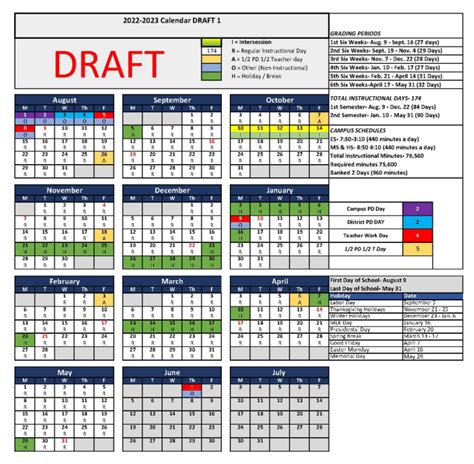 CCISD Calendar Overview