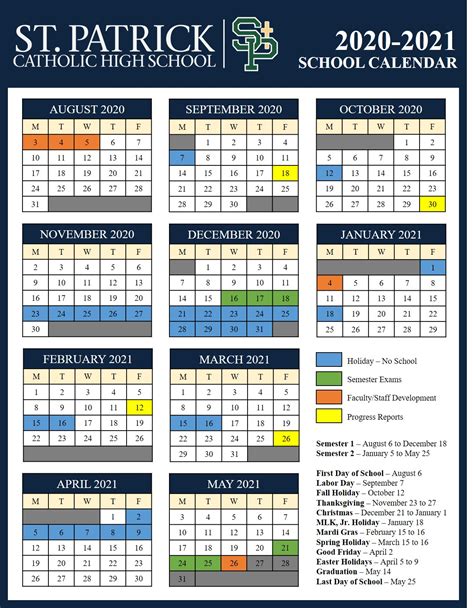 CHS Calendar Academic Resources