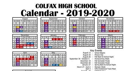 CHS Calendar Events