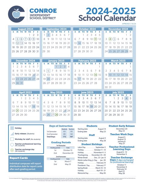 CISD School Calendar Image 1