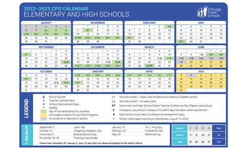 CPS Calendar Structure