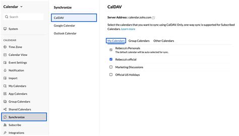 Setting Up CalDAV