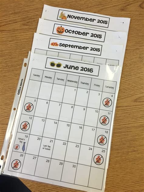 Calendar Organization for ASD