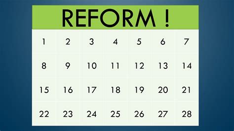 Benefits of calendar reform