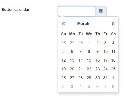 Calendar Widget Example