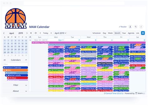 Calendar for Team Management