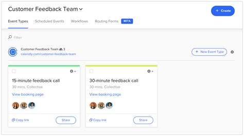 Description of Calendly Team Plan Features